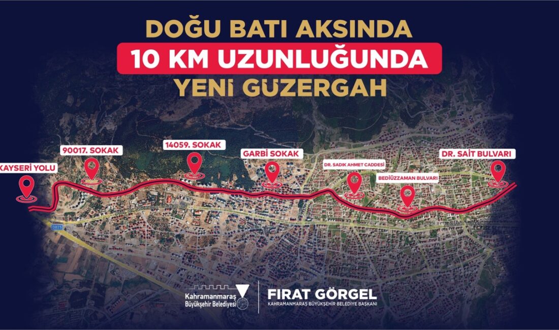 Büyükşehir Belediyesi, doğu – batı yönünde kesintisiz ulaşım sağlayacak yaklaşık