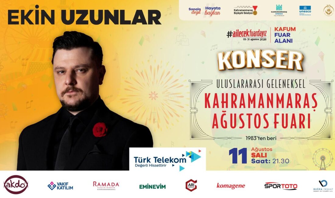 Ekin Uzunlar, KAFUM’u Karadeniz Ezgileriyle Coşturacak Uluslararası Geleneksel Ağustos Fuarı’nda 11 Ağustos Salı günü saat 21.30’da