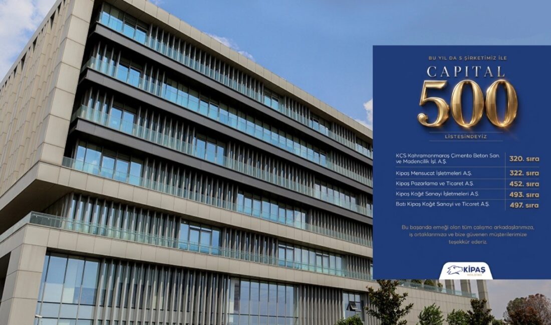 Kipaş Holding, Capıtal 500’de 5 Şirketiyle Devler Liginde! Capital Dergisi’nin bu yıl 29. kez düzenlediği ve Türkiye iş