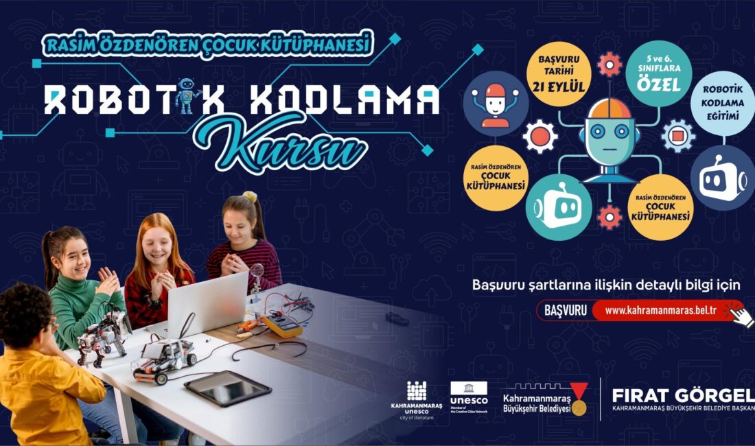 Geleceğin Teknoloji Üreticileri Büyükşehir’in Kurslarında Yetişecek Büyükşehir Belediyesi, ortaokul 5 ve 6’ncı sınıf öğrencilerine yönelik “Robotik