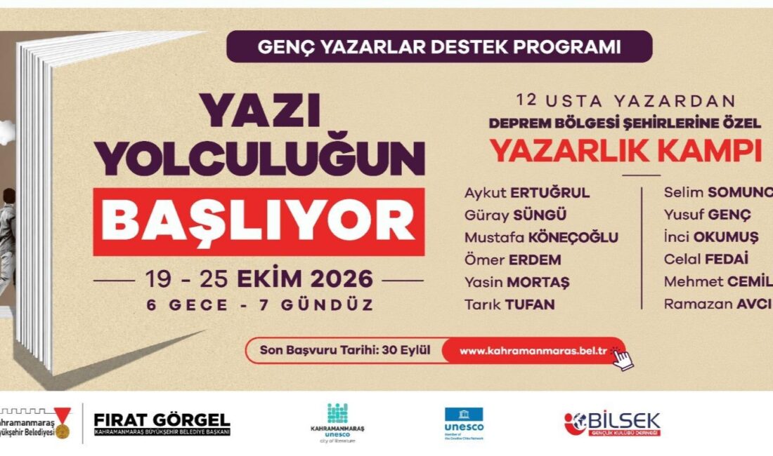 Büyükşehir, Deprem Bölgesindeki Genç Yazarları ‘Yazarlık Kampı’nda Buluşturuyor Büyükşehir Belediyesi, genç yazarlara yönelik önemli bir programı hayata geçiriyor.