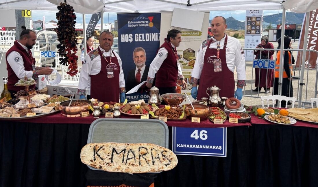 Kahramanmaraş’ın Yöresel Lezzetleri Gastro Afyon’da Yoğun İlgi Görüyor Büyükşehir Belediyesi, şehrin gastronomik değerlerini Afyonkarahisar’da düzenlenen 8. Uluslararası Gastro
